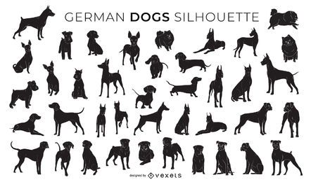 German dogs silhouette collection German dogs silhouette collection