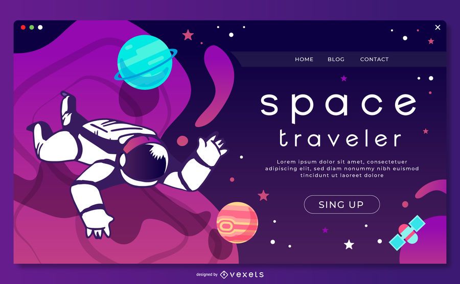 Space astronaut landing page template Space astronaut landing page template