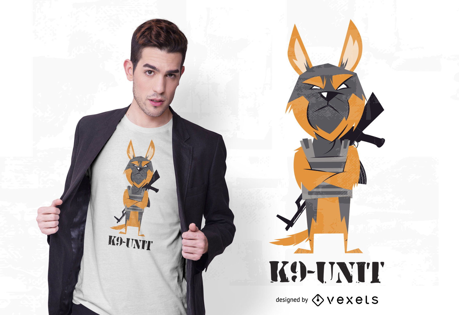 Design de camiseta para cachorro K9