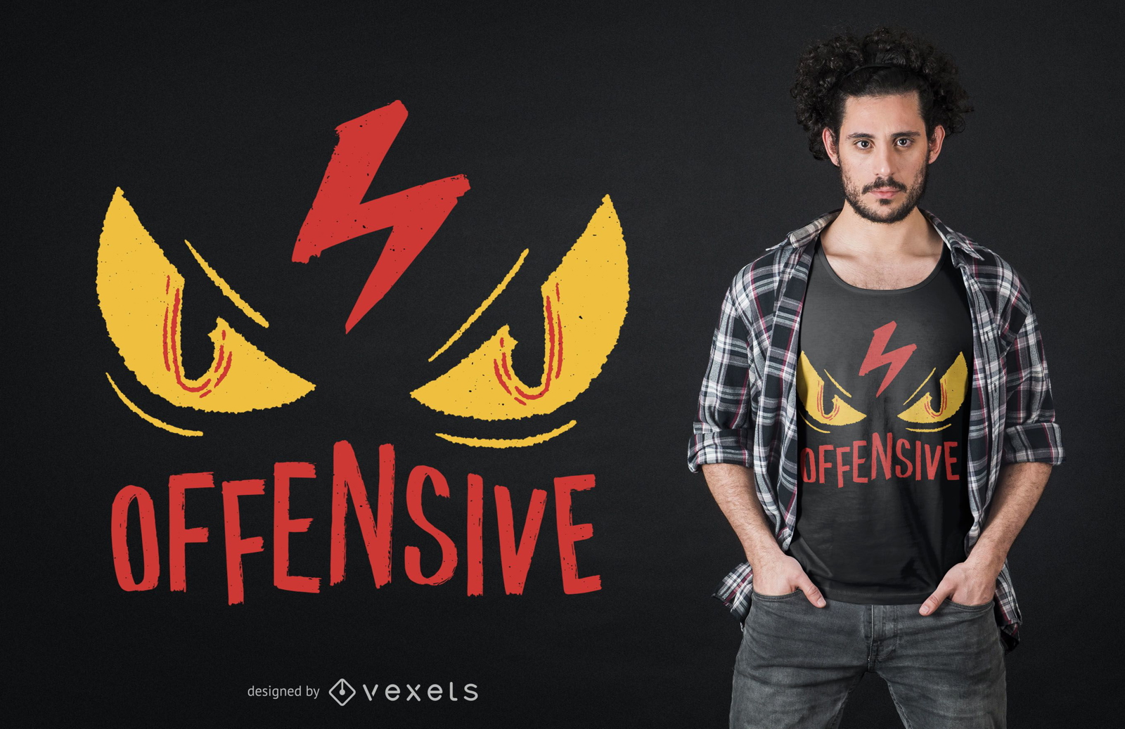 Diseño de camiseta Offensive Eyes