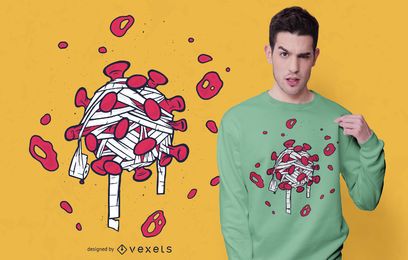 Vírus em design de t-shirt de papel higiênico Vírus em design de t-shirt de papel higiênico