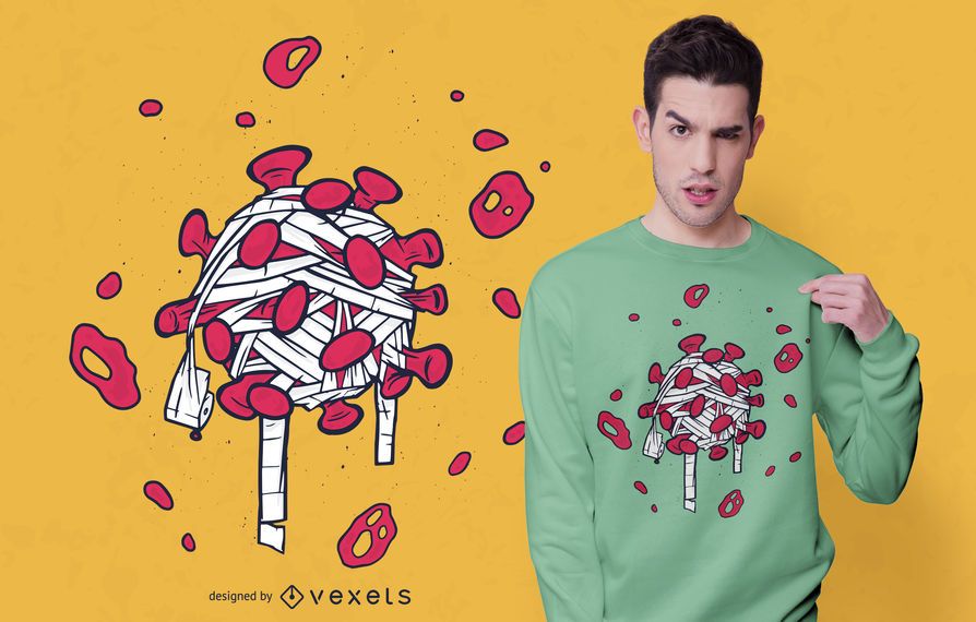 Virus in Toilet Paper T-shirt Design Virus in Toilet Paper T-shirt Design