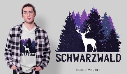 Design alemão de camisetas da Floresta Negra
