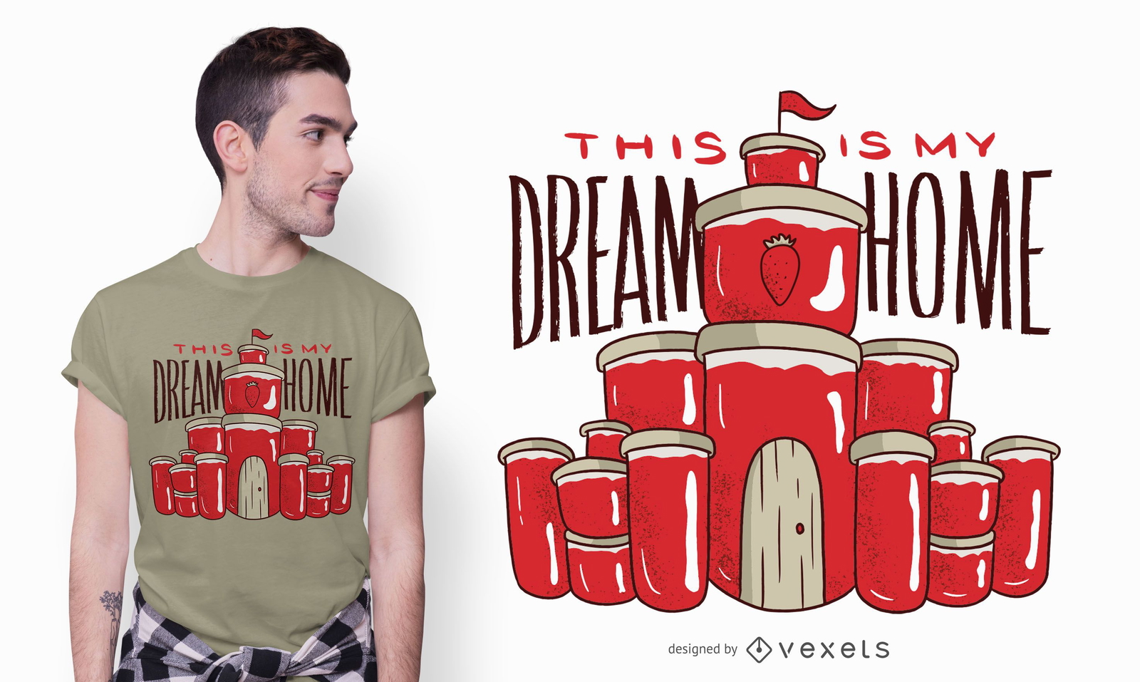 Design de camisetas Jam Dream Home