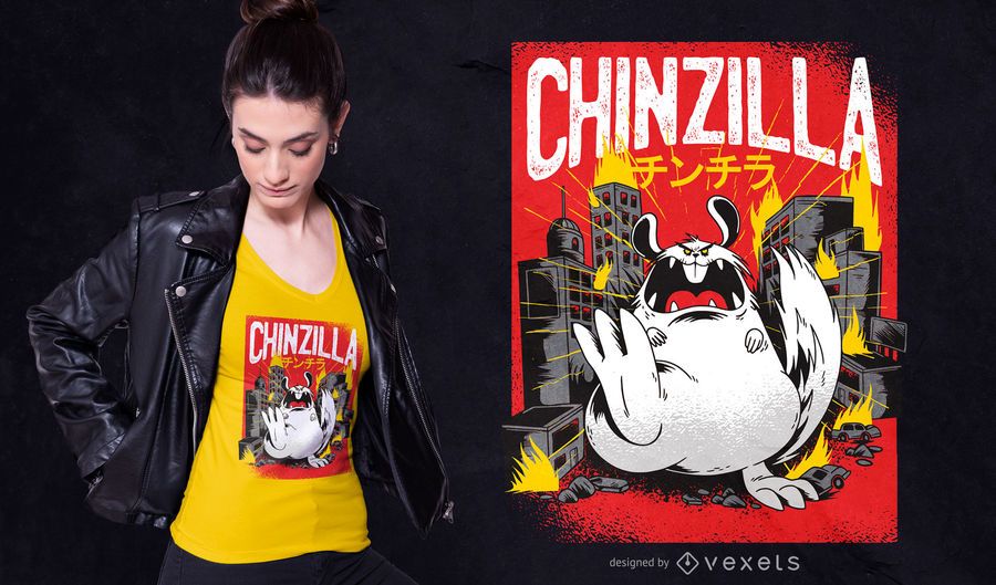Chinchilla Monster T-shirt Design Chinchilla Monster T-shirt Design