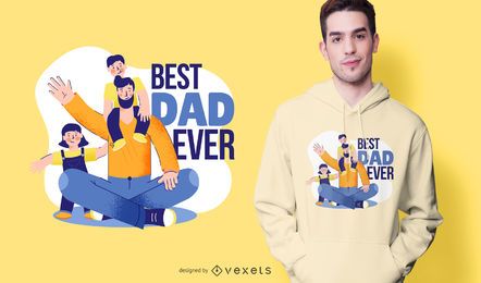 O melhor design de camisetas de desenho animado do pai