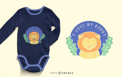 Ich liebe meinen Papa Zitat Baby Kleidung Design