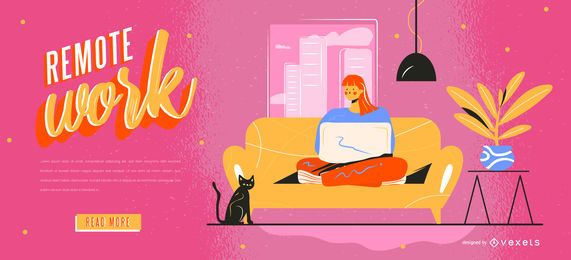 Diseño de letras de trabajo remoto Diseño de letras de trabajo remoto