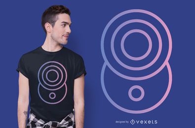 Diseño de camiseta Crop Circle Gradient