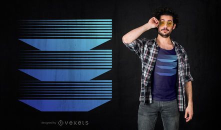 Geometric Levels Abstract T-shirt Design