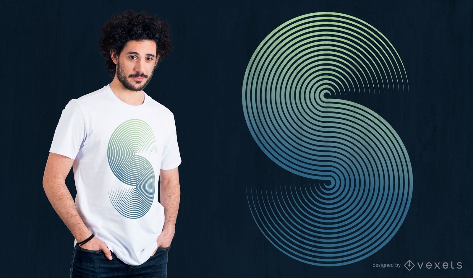 Abstract Letter S T-shirt Design