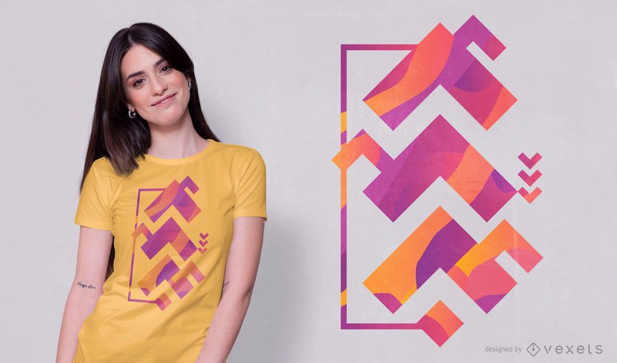 Angle Abstract Shape T-shirt Design Angle Abstract Shape T-shirt Design