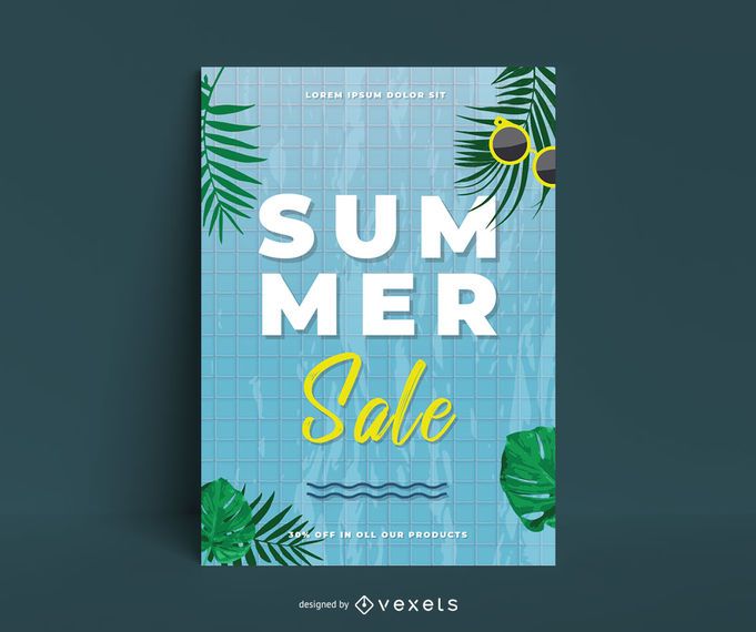 Summer sale poster template Summer sale poster template