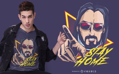 Stay Home Character T-shirt Design Stay Home Character T-shirt Design