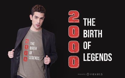 Legend Birthday Quote T-shirt Design Legend Birthday Quote T-shirt Design
