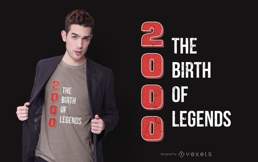 Legend Birthday Quote T-shirt Design Legend Birthday Quote T-shirt Design