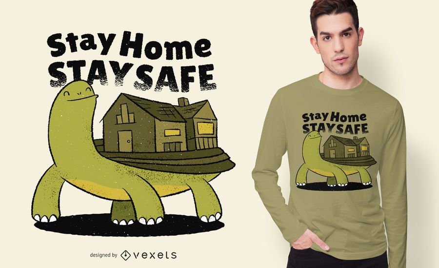 Turtle Home Quote T-shirt Design Turtle Home Quote T-shirt Design