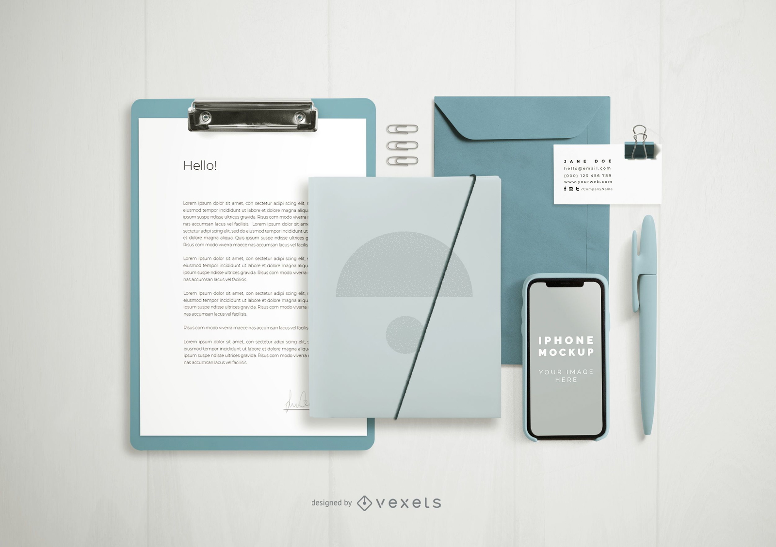 Formal Branding Composition Elements Mockup