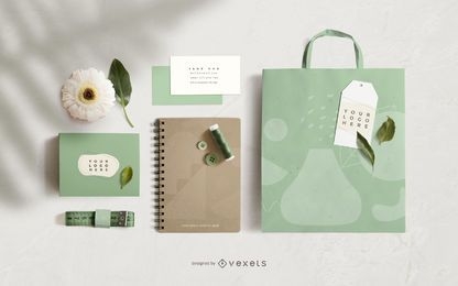Nature Stationery Mockup Composition