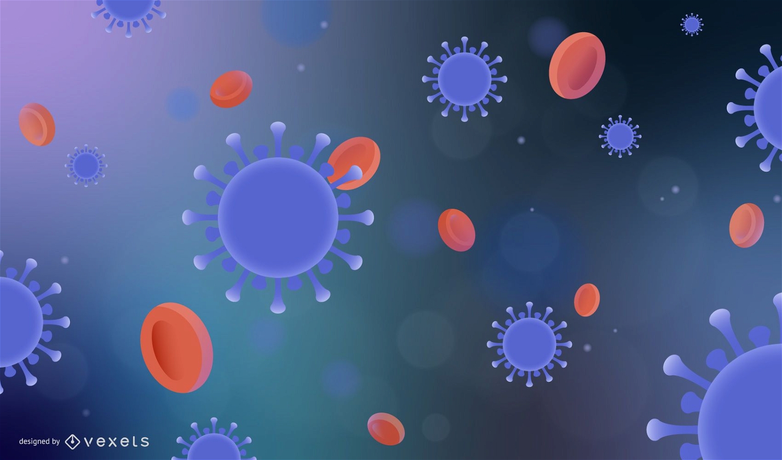 Coronavirus Bloodstream Background Design