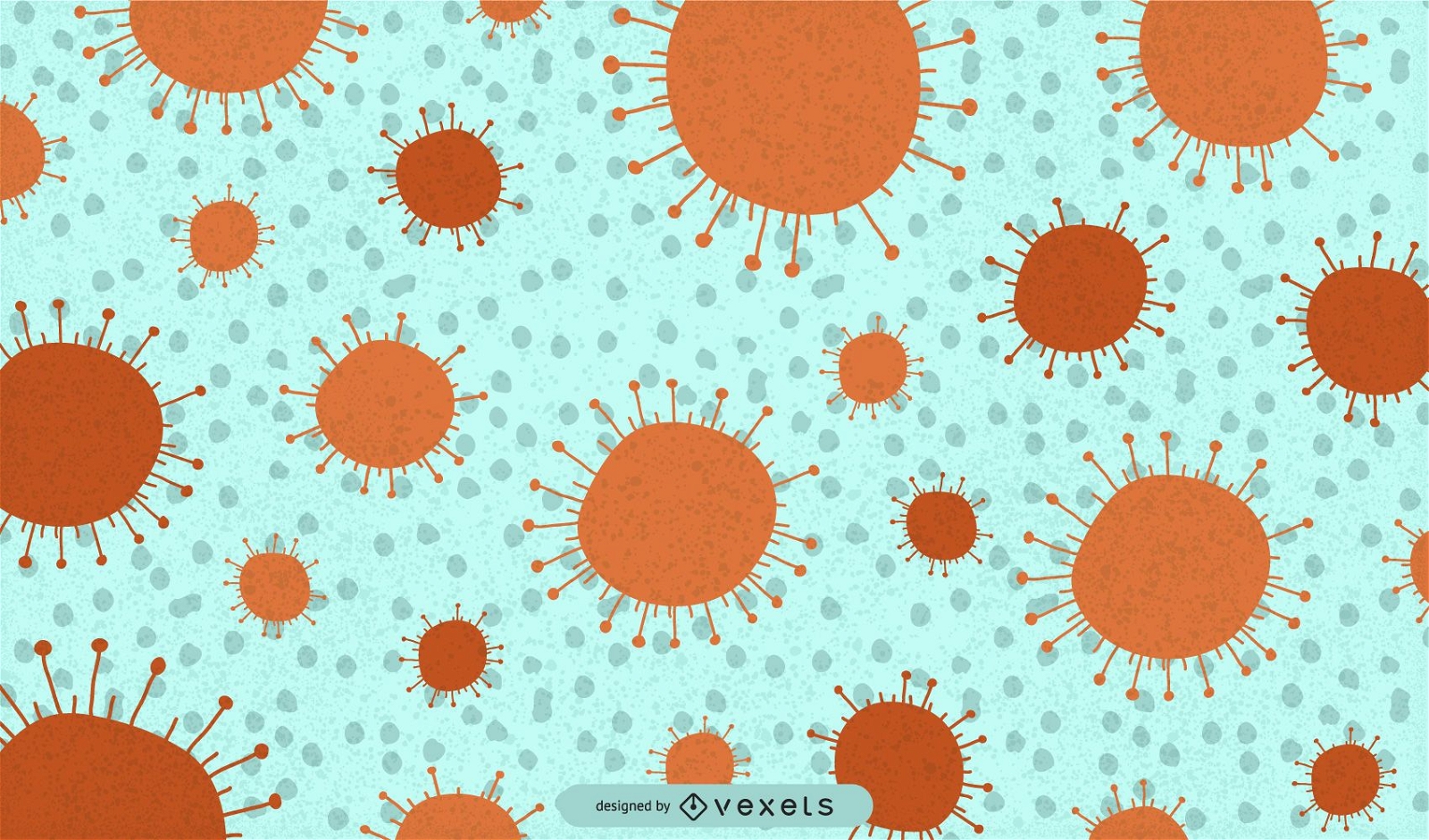 Diseño de fondo ilustrado de coronavirus