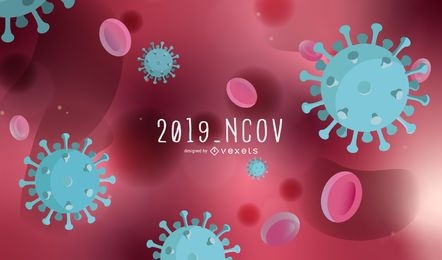 Diseño de fondo de coronavirus NCOV 2019