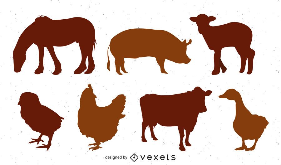 Gráficos vectoriales de animales de granja Gráficos vectoriales de animales de granja