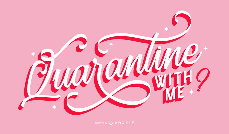 Quarantine Coronavirus Lettering Design Quarantine Coronavirus Lettering Design