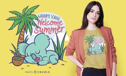 Design de t-shirt de verão Koala