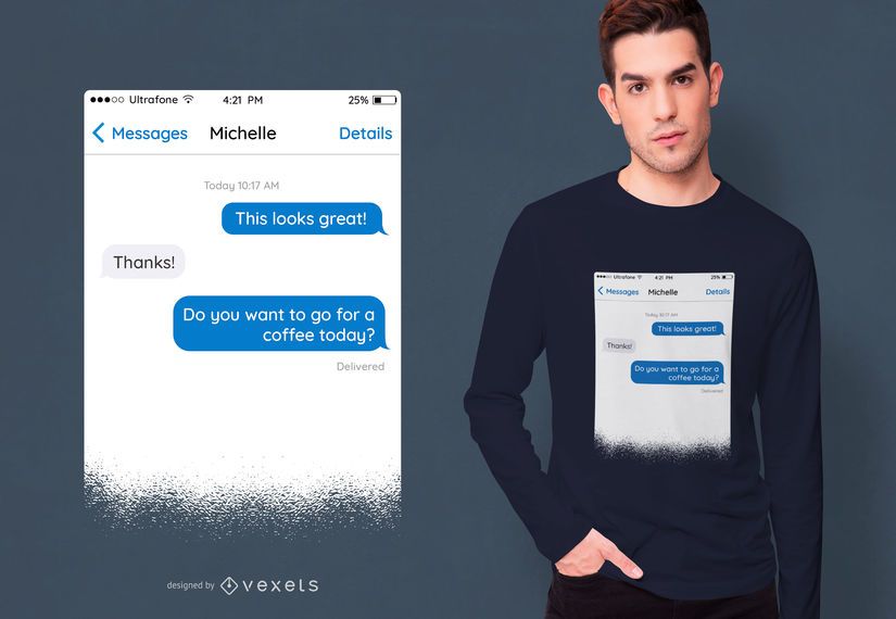Text Message T-shirt Design Text Message T-shirt Design
