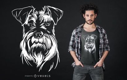 Design de camiseta com ilustração de cachorro Schnauzer