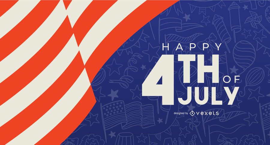 Happy 4th of July banner template Happy 4th of July banner template