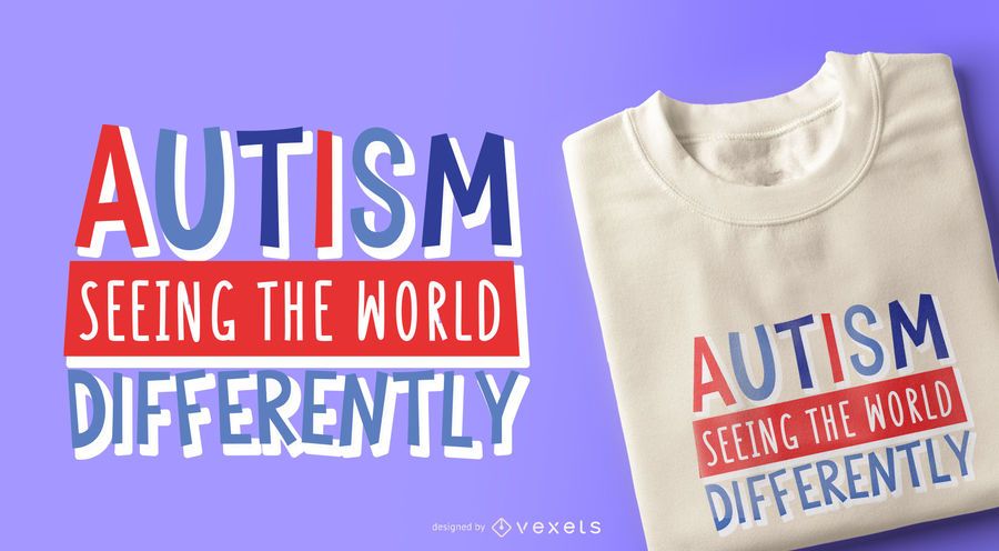 Diseño de camiseta de cita infantil autismo Diseño de camiseta de cita infantil autismo