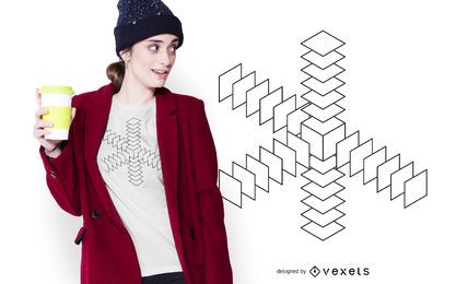 Diseño de camiseta de geometría abstracta Diseño de camiseta de geometría abstracta