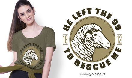 Diseño de camiseta de la cita de la Biblia del cordero Diseño de camiseta de la cita de la Biblia del cordero