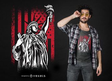 Freiheitsstatue USA T-Shirt Design Freiheitsstatue USA T-Shirt Design