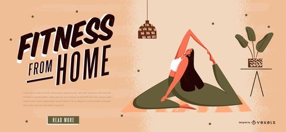 Fitness from home web slider template