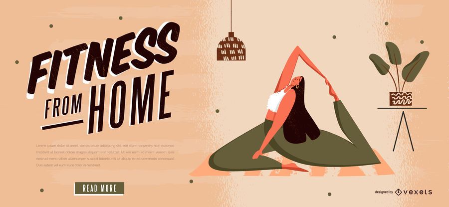 Fitness from home web slider template Fitness from home web slider template