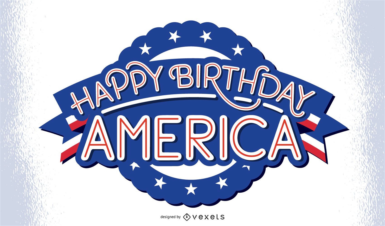 Alles Gute zum Geburtstag Amerika Schriftzug