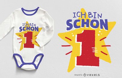 Ein Jahr altes T-Shirt Design Ein Jahr altes T-Shirt Design