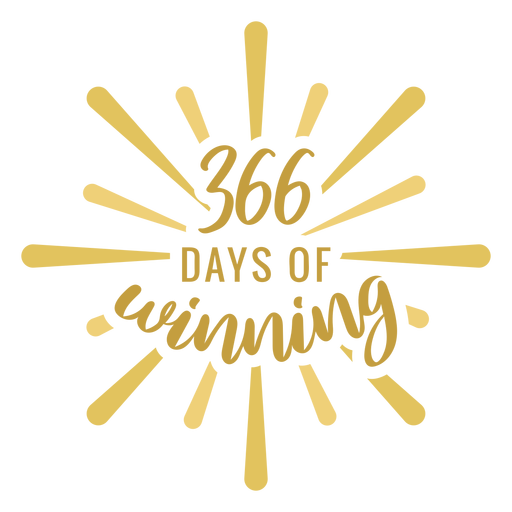 366 days of winning badge sticker