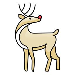 Antler deer flat PNG Design