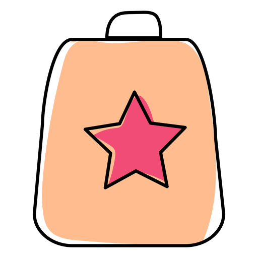 Saco estrela plana Desenho PNG