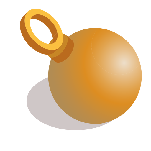 Ball glass ring isometric PNG Design
