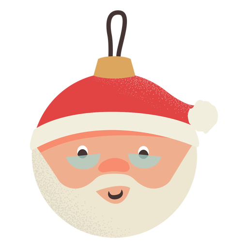 Ball Weihnachtsmann flach PNG-Design