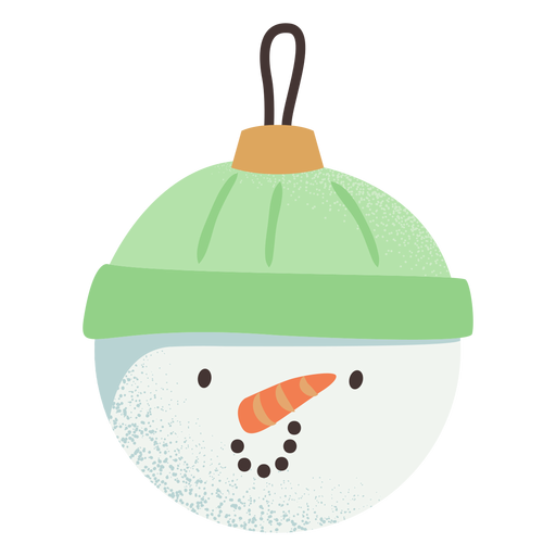 Ball snowman flat PNG Design