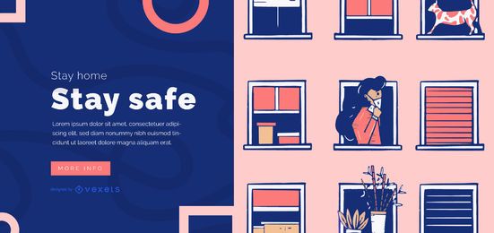 Stay home slider template