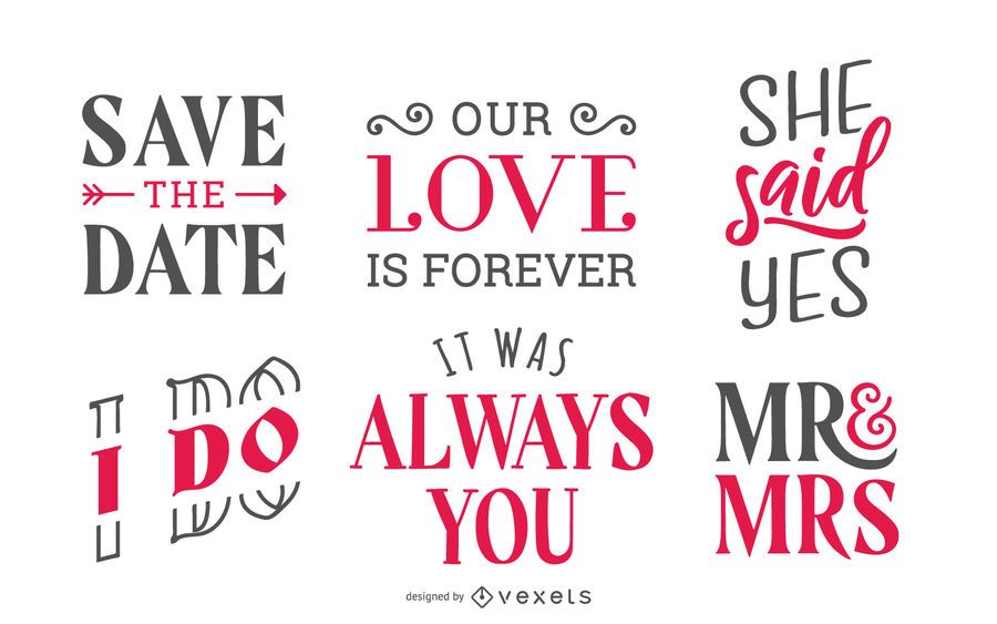 Wedding lettering set Wedding lettering set