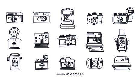 Colección de trazos de cámaras vintage