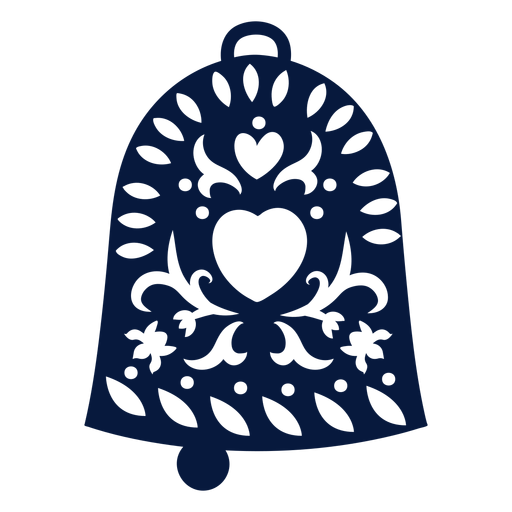 Bell detailed silhouette PNG Design